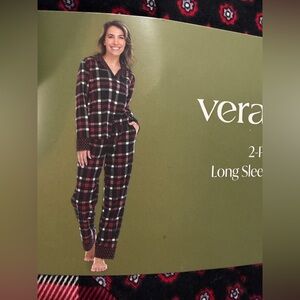 Vera Bradley Black and Red Plaid Pajama Set 100% Cotton